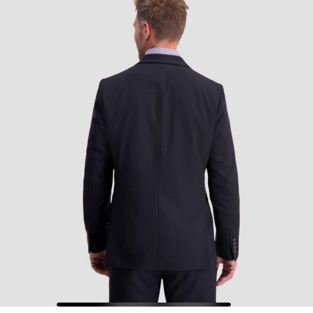 New! Haggar mens midnight blue ultra slim suit coat - Picture 2 of 5